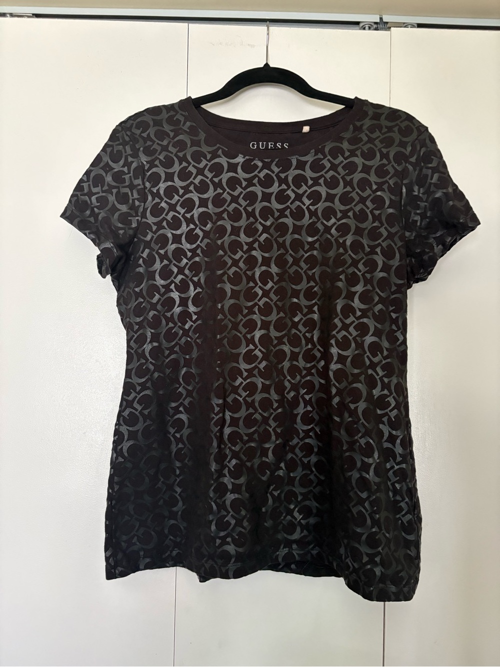GUESS Black Tonal G-Logo Short Sleeve Tee